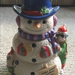Hallmark Shoebox Maxine Snowman Cookie Jar Keep Your Mittens Off My Cookies